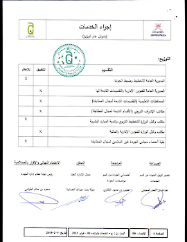 اجراء الخدمات بالوزارة